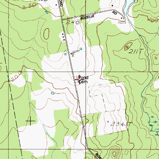 Topographic Map of Pond Cemetery, ME