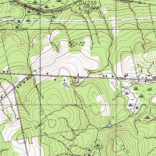 Topographic Map of Stuart Cemetery, ME
