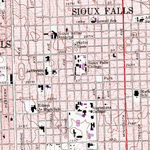 Topographic Map of Stewart Center, SD