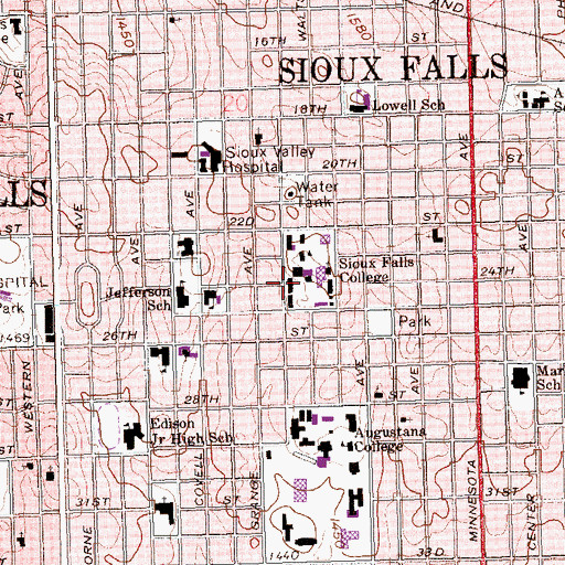 Topographic Map of Sullivan Faith and Living Center, SD