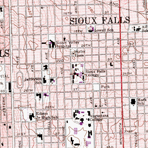 Topographic Map of McDonald Center, SD