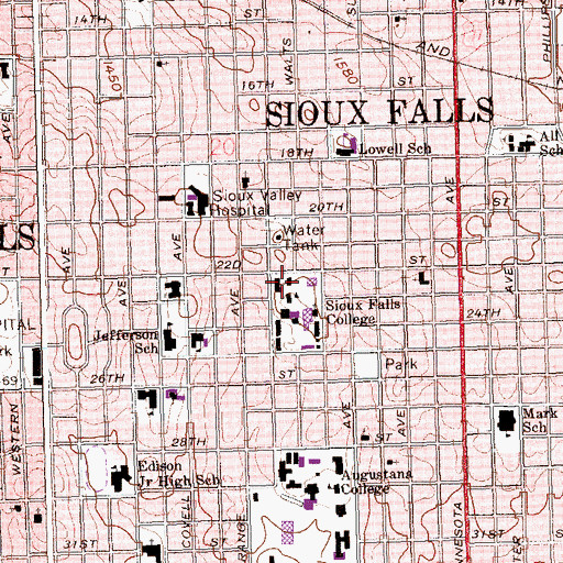 Topographic Map of Glidden Hall, SD