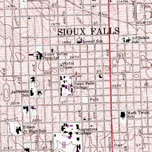 Topographic Map of Patterson Hall, SD