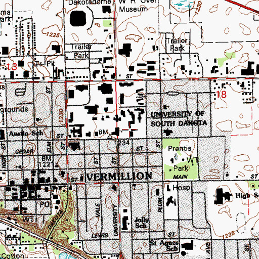 Topographic Map of McKusick Technology Center, SD