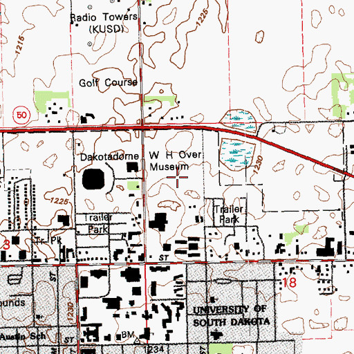 Topographic Map of Nygaard Field, SD