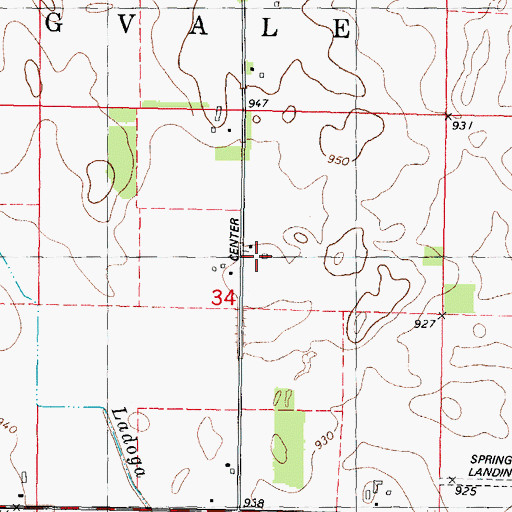 Topographic Map of Koolman Hog Farm, WI