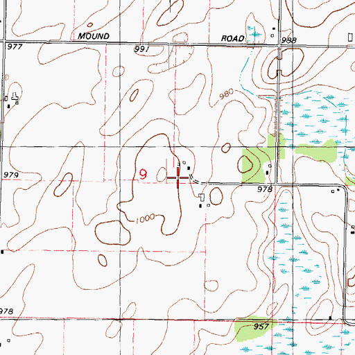 Topographic Map of Homeland Dairy, WI