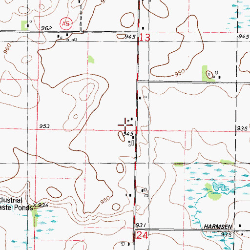 Topographic Map of Mouw Farm Number 2, WI