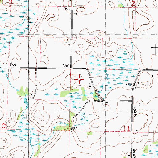 Topographic Map of Navis Dairy Farm, WI
