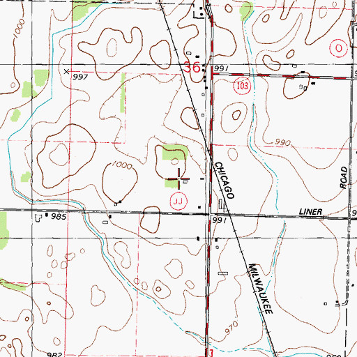 Topographic Map of Irish Meadow Farm, WI