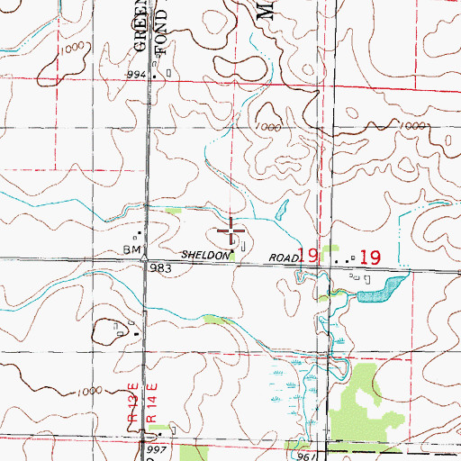 Topographic Map of Schmuhl Farms, WI