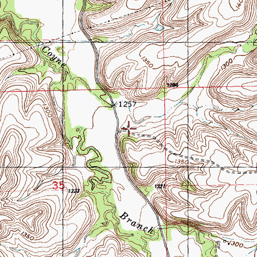 Topographic Map of Flying W Ranch, KS