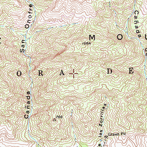 Topographic Map of Nuestra Seora Del Refugio, CA