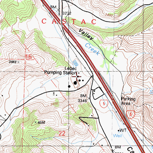 Topographic Map of O'Neil Canyon, CA
