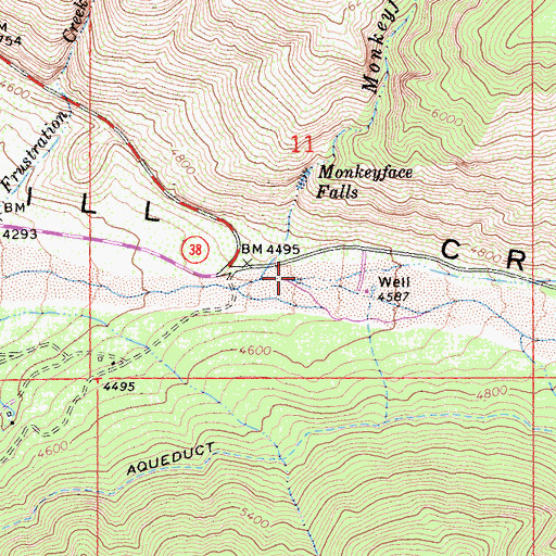 Topographic Map of Oak Cove Creek, CA