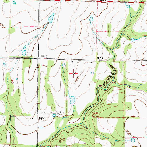 Topographic Map of Reinhardt Farms, KS