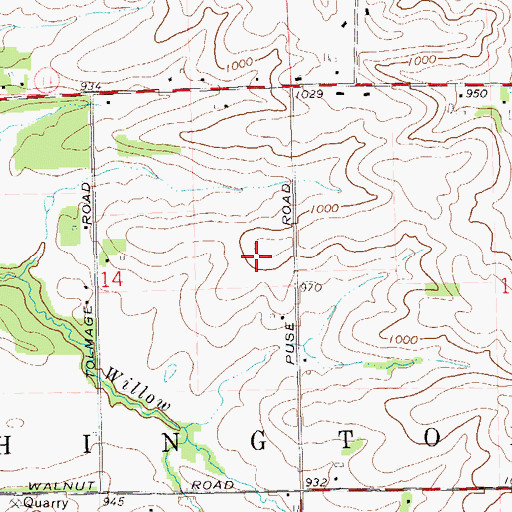 Topographic Map of Christenson Farms, WI