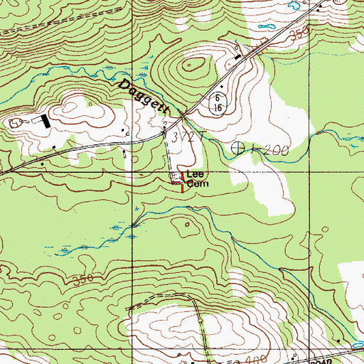 Topographic Map of Lee Cemetery, ME