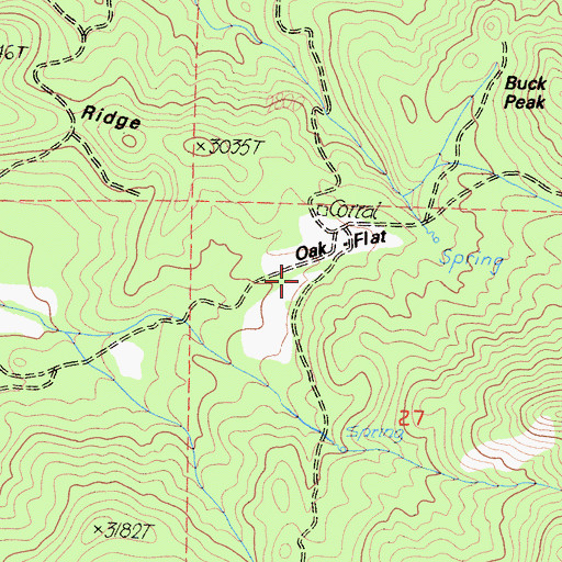 Topographic Map of Oak Flat, CA