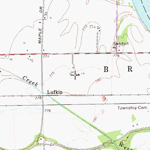 Topographic Map of Jaquish Farms, WI