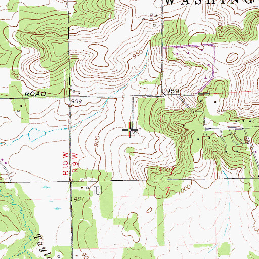 Topographic Map of Silver Bow Farm, WI