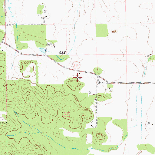 Topographic Map of Prosper Farm, WI