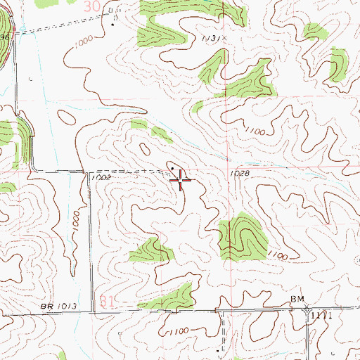 Topographic Map of Geske Farms, WI
