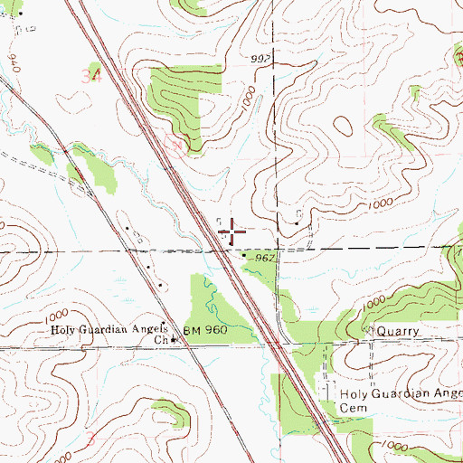 Topographic Map of Gunderson Farm, WI