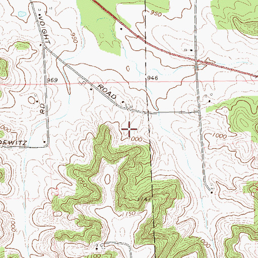 Topographic Map of J and J Tree Farm, WI