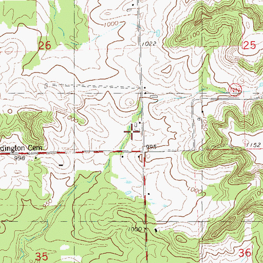 Topographic Map of Five K Farms, WI