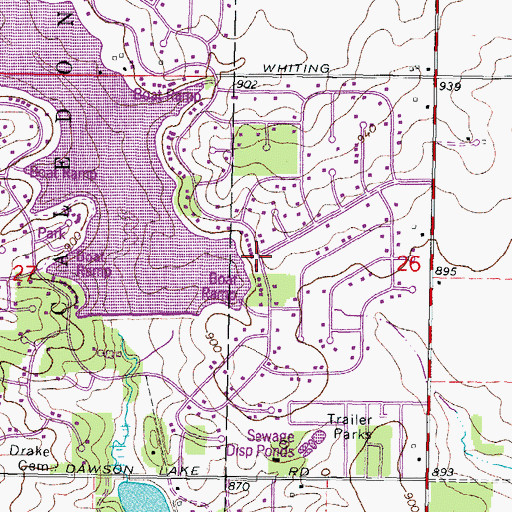 Topographic Map of Candlewick Lake, IL