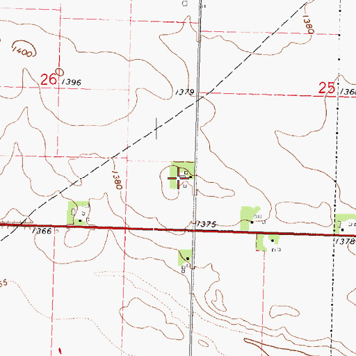 Topographic Map of Foss Farms, IA