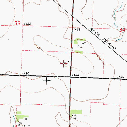 Topographic Map of Steinbeck Farms, IA
