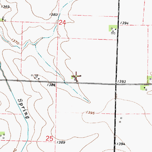 Topographic Map of Gross Farms, IA