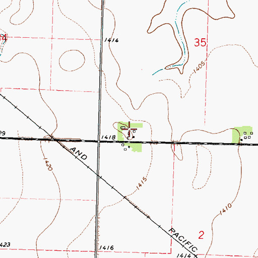 Topographic Map of Le Clair Farm, IA