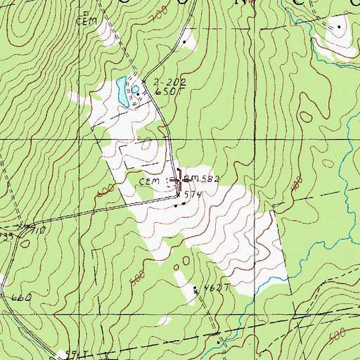 Topographic Map of Concord Corner Cemetery, ME