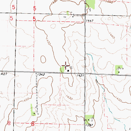 Topographic Map of Iowlea Farms, IA