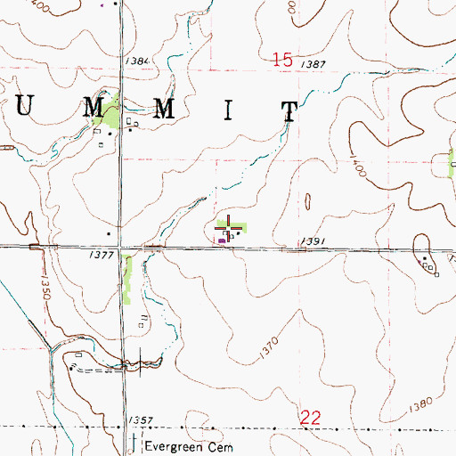 Topographic Map of Weiskircher Farms, IA
