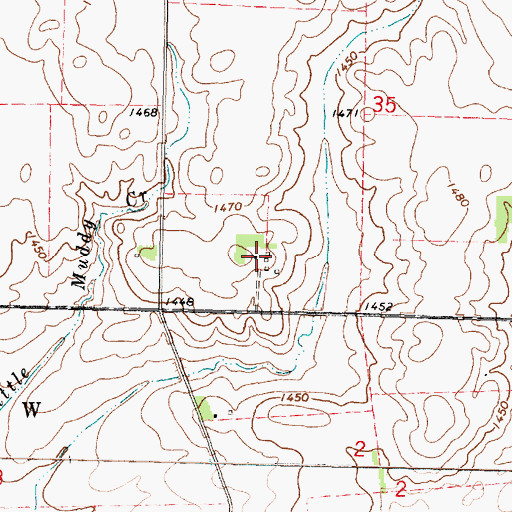 Topographic Map of Ems Farms, IA