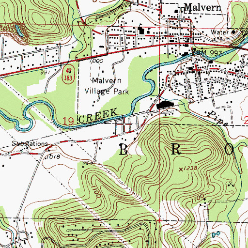 Topographic Map of Rolling Homes, OH