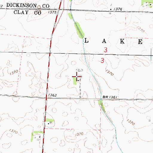 Topographic Map of Clark Farm, IA