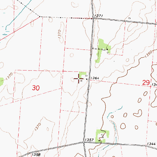 Topographic Map of Hansen Farms, IA