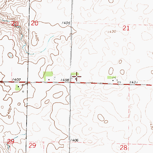 Topographic Map of Myers Farm, IA