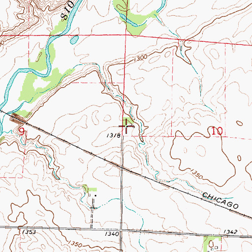Topographic Map of Kentwood Farms, IA