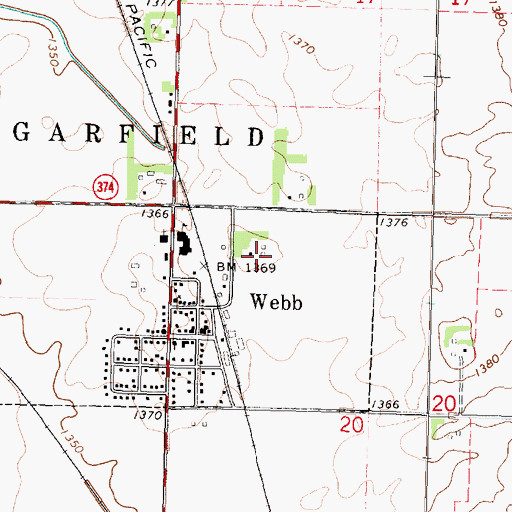 Topographic Map of Sylvester's Farms, IA
