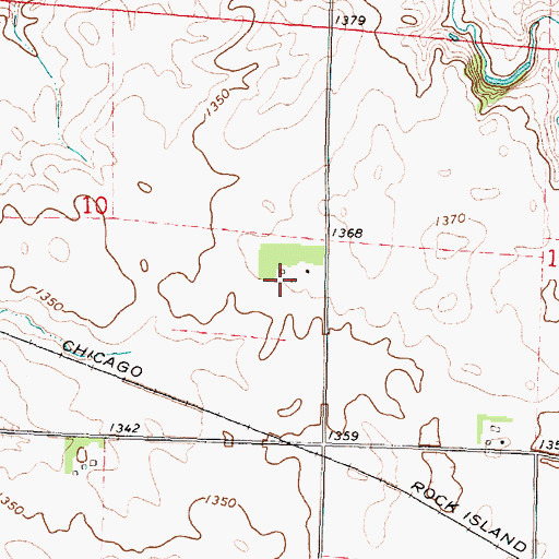 Topographic Map of Boge Farms, IA