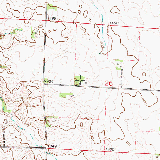 Topographic Map of Herrig Farms, IA