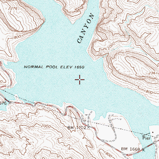 Topographic Map of Canyon Lake, AZ
