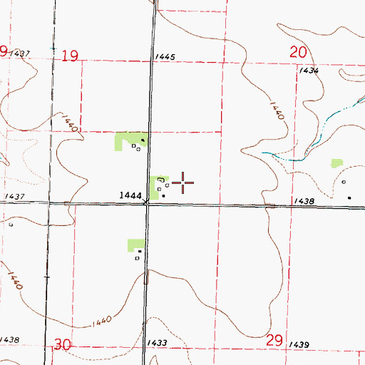 Topographic Map of Wede Farms, IA