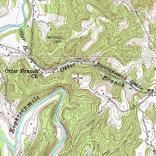Topographic Map of Evening Sunset Cemetery, WV